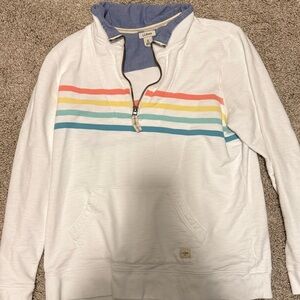L.L. Bean Half-Zip Sweatshirt with Rainbow Stripes